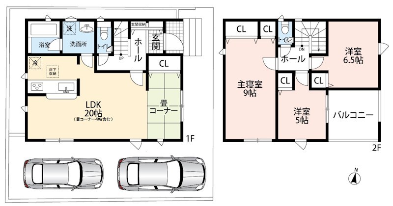 亀岡市大井町小金岐　第2期　2号地 間取図・土地図