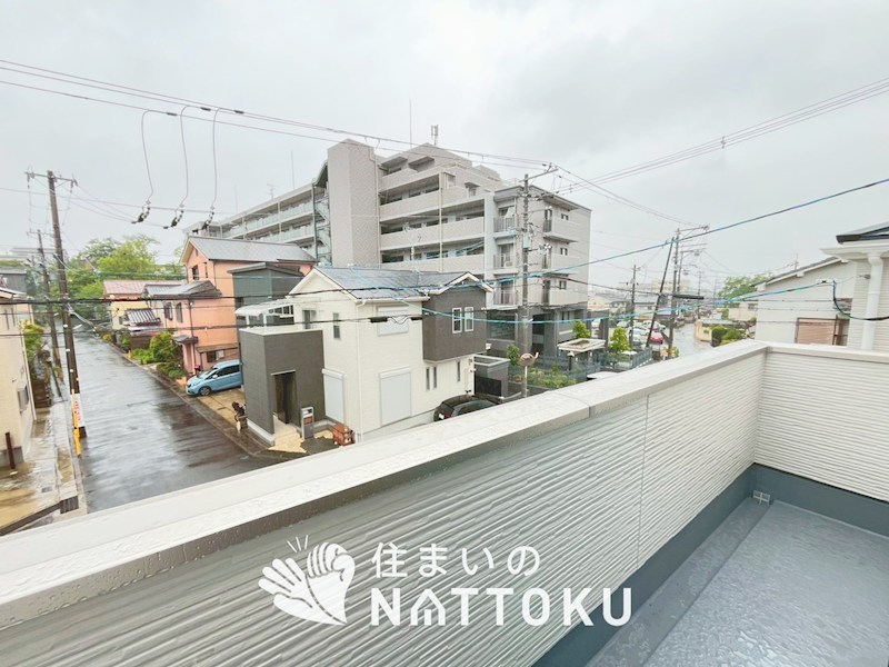 宇治市広野町丸山　第1期　2号地 現地写真（バルコニー）