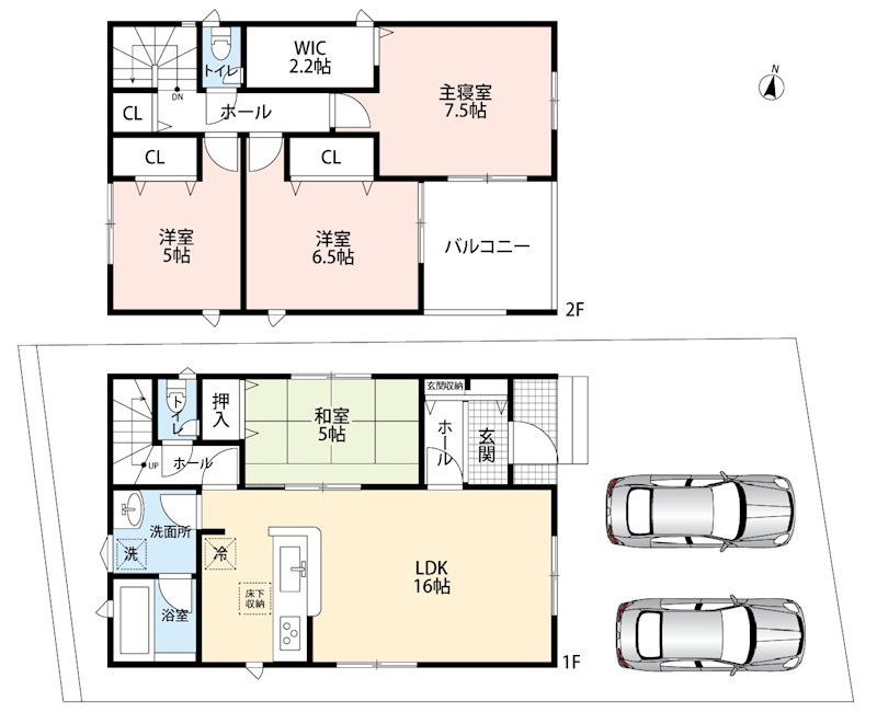 城陽市寺田市ノ久保　第6期　1号地 間取図・土地図