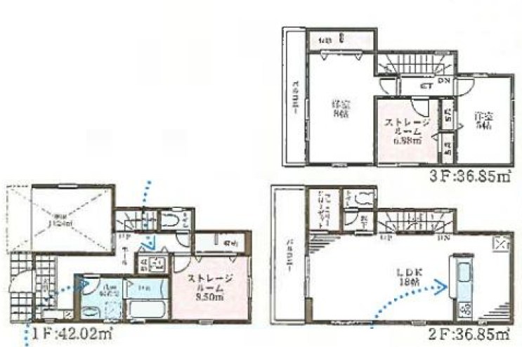 大阪市平野区平野市町　5号地 間取図・土地図