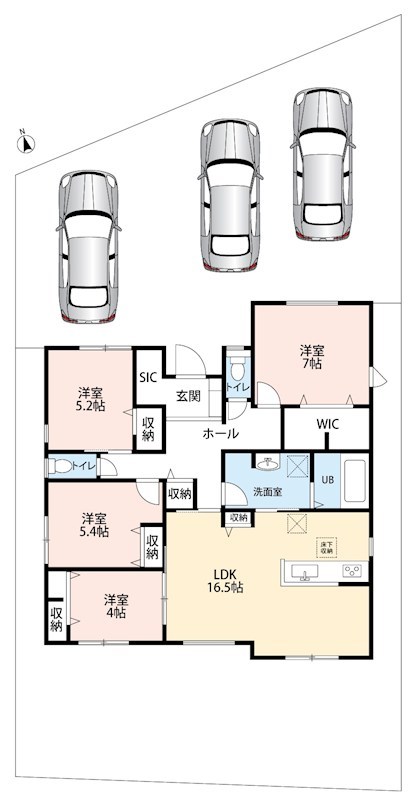 安八郡安八町氷取　2号地 間取図・土地図