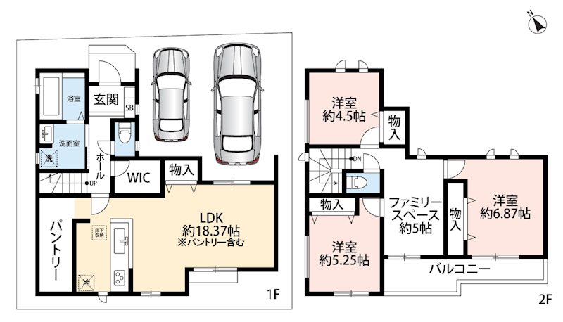 明石市魚住町西岡　A号地 間取図・土地図