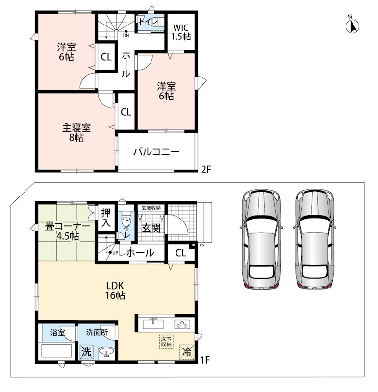 西脇市郷瀬町　第2期　1号地 間取図・土地図