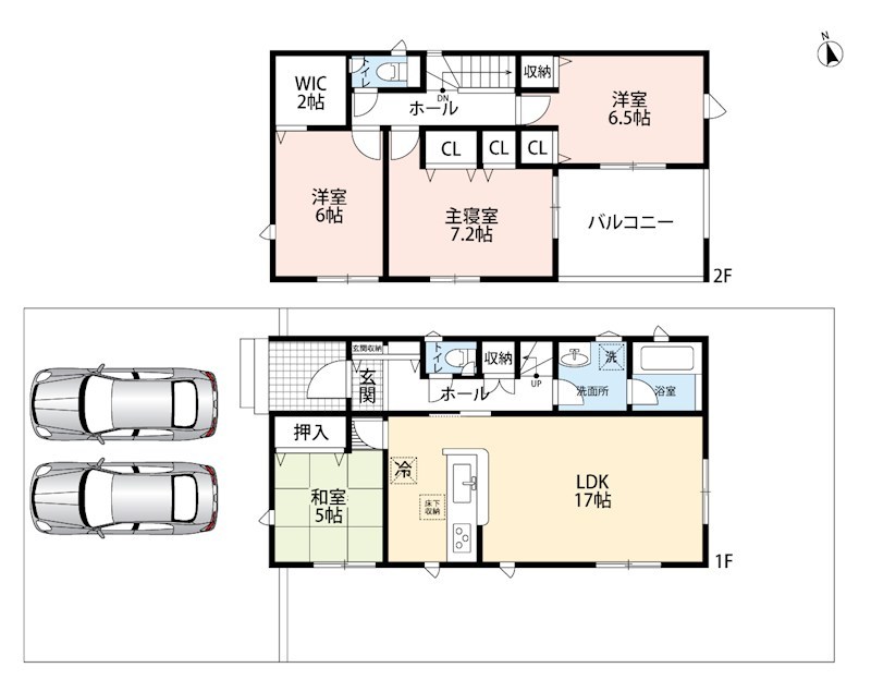 鈴鹿市岸岡町　第5期　2号地 間取図・土地図