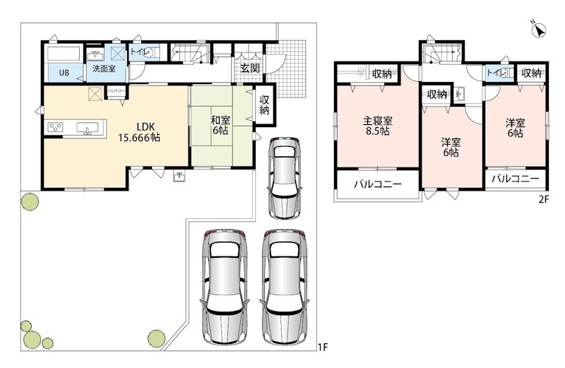 松阪市五反田町　2号地 間取図・土地図