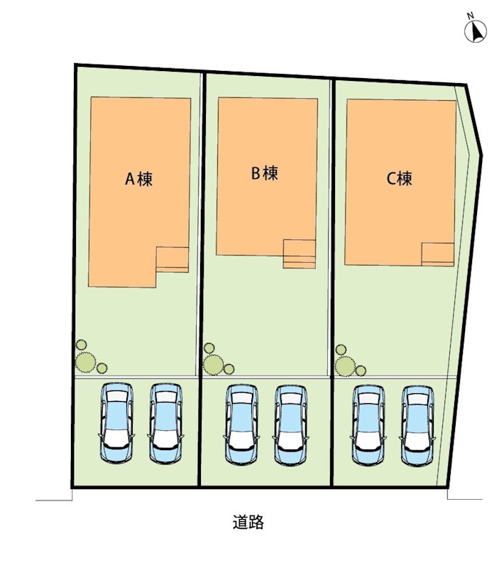 一宮市浅井町大日比野　第5期　C号地 区画図