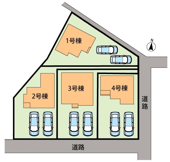 一宮市西大海道柏木　第3期　3号地   区画図