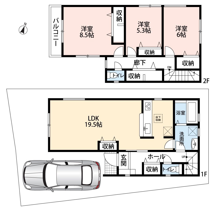 岸和田市八幡町　第2期　 間取図・土地図