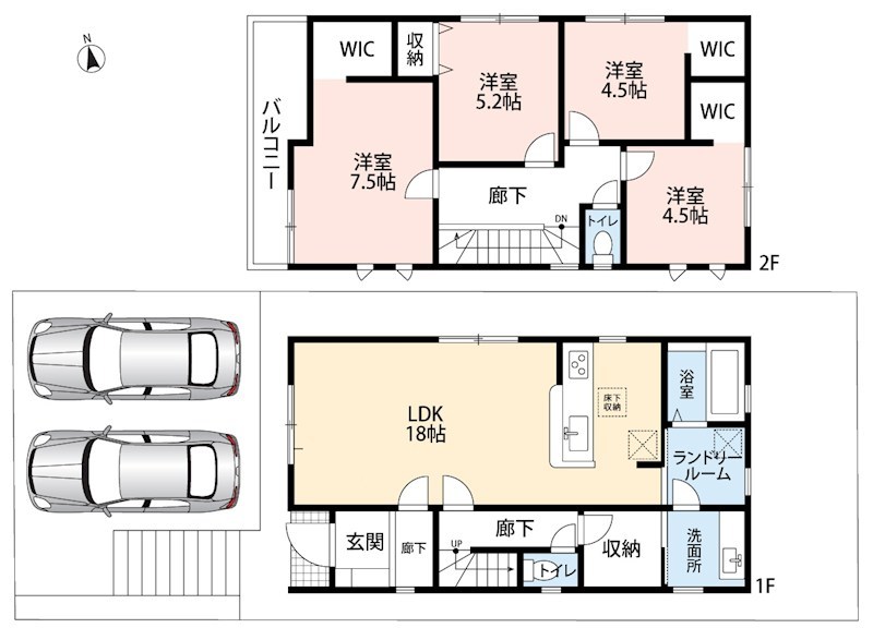 枚方市楠葉美咲　2号地 間取図・土地図