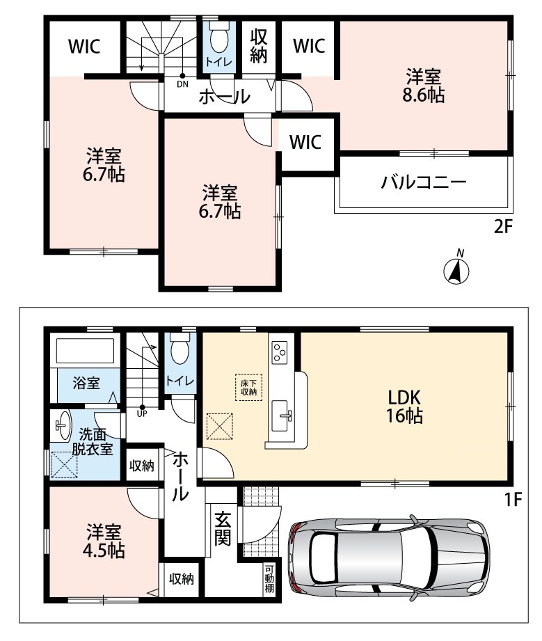 堺市東区大美野　第6期　3号地  間取図・土地図