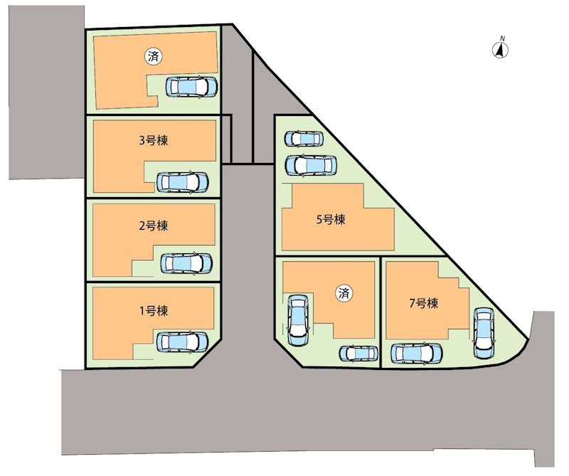 堺市東区大美野　第6期　3号地  区画図