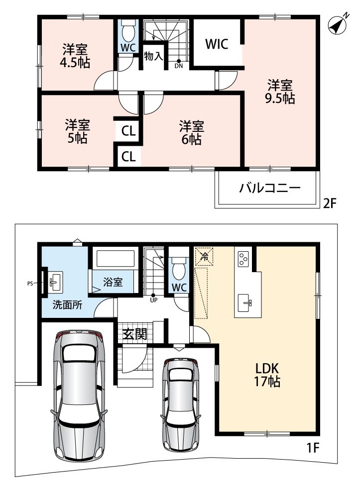 京田辺市興戸南落延　第1期 間取図・土地図