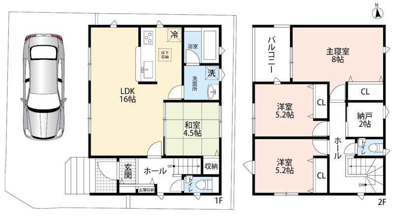 枚方市長尾峠町　第3期　19号地  間取図・土地図