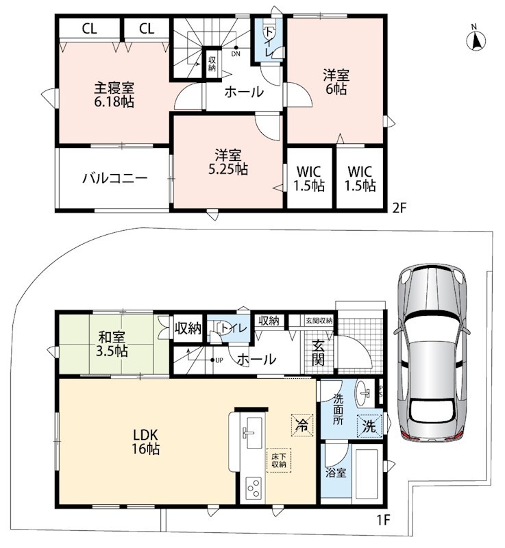 枚方市長尾峠町　第3期　20号地   間取図・土地図