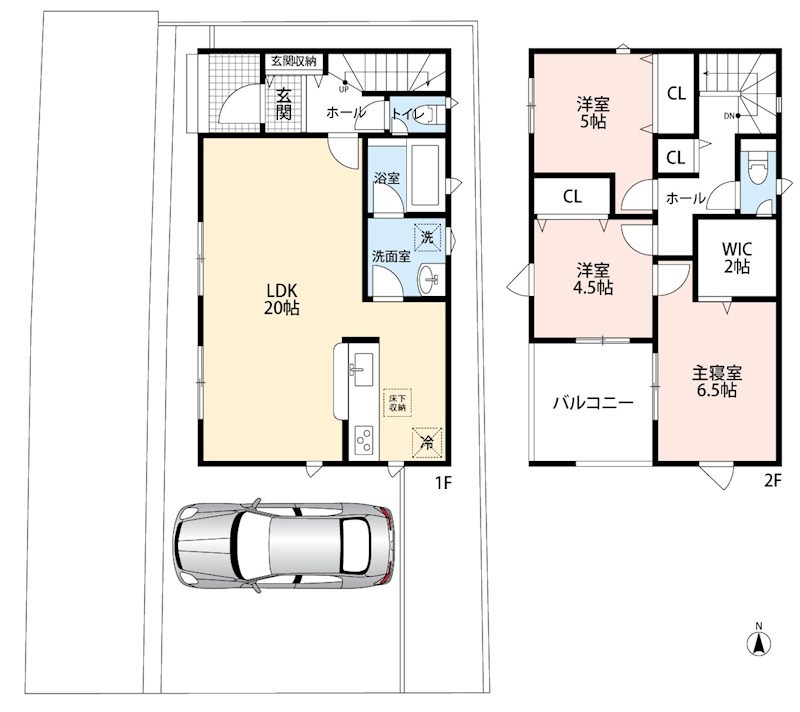 木津川市木津清水　第32期　1号地 間取図・土地図
