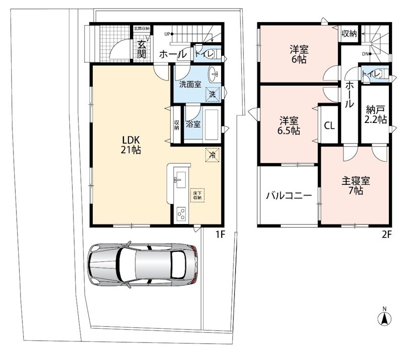 木津川市木津清水　第32期　2号地 間取図・土地図