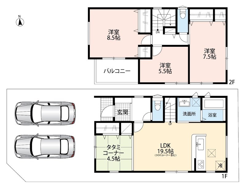京都市伏見区羽束師鴨川町　第3期　2号地 間取図・土地図