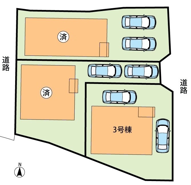 松原市上田　第2期　3号地  区画図