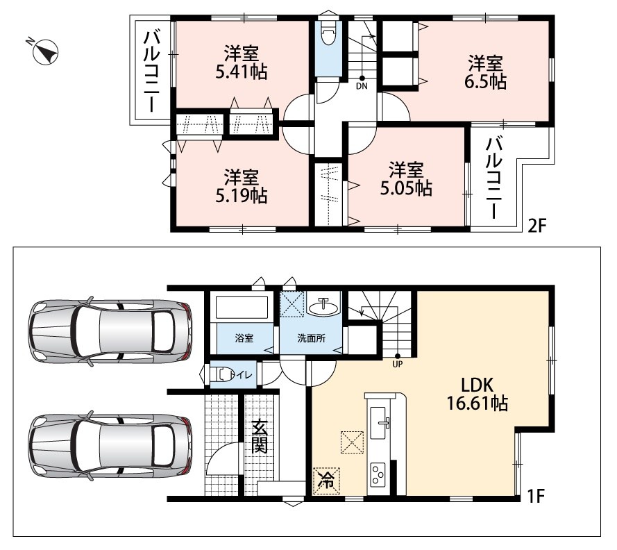 大阪狭山市大野台　第10期　1号地  間取図・土地図