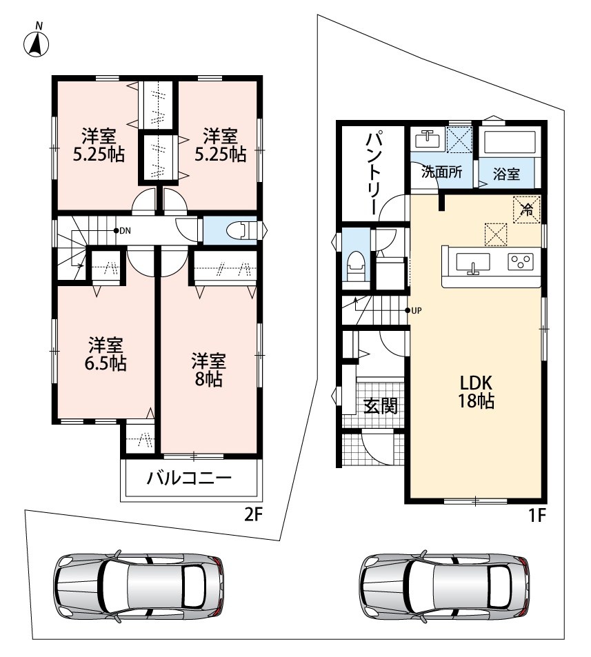 堺市東区南野田　第1期　2号地 間取図・土地図
