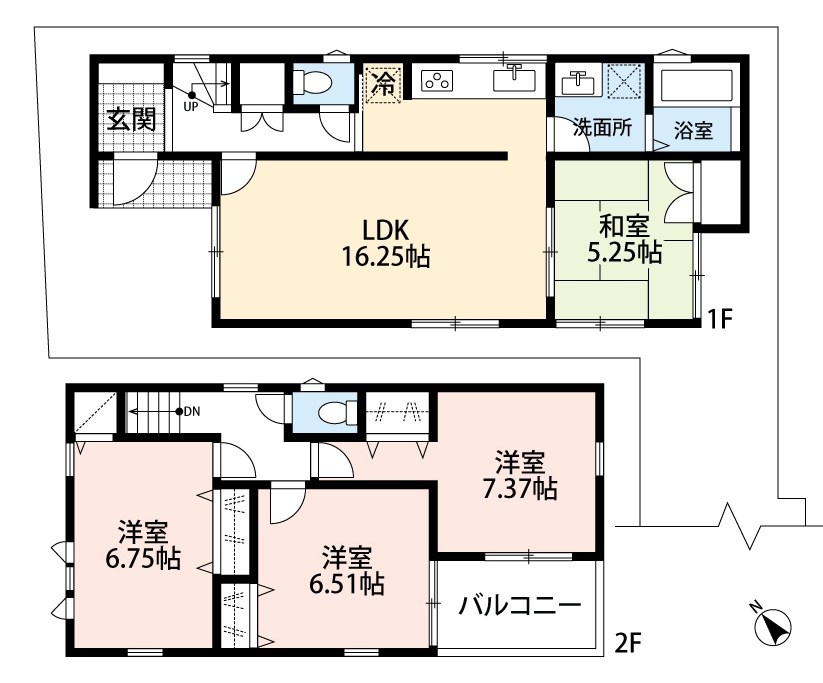 堺市東区草尾　第2期　3号地  間取図・土地図