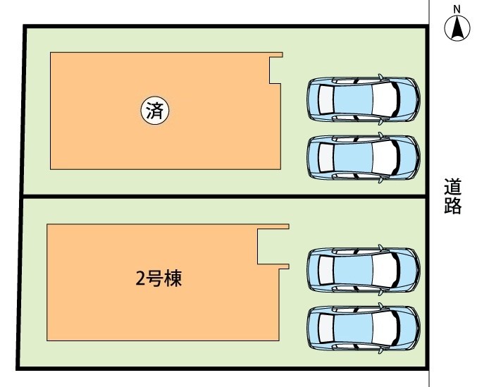 藤井寺市梅が園町　第1期　2号地 区画図