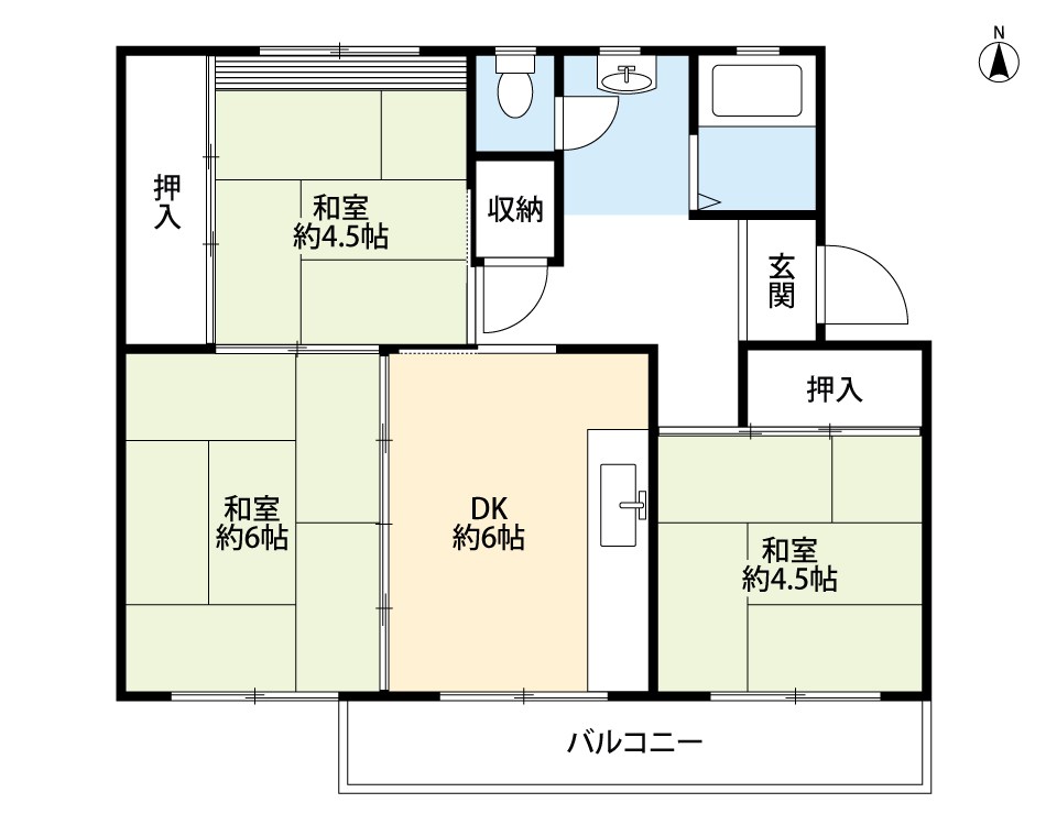 中宮第四住宅　67号棟 間取図・土地図