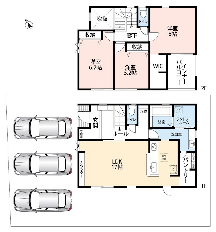 栗東市上鈎　第4期　1号地 間取図・土地図