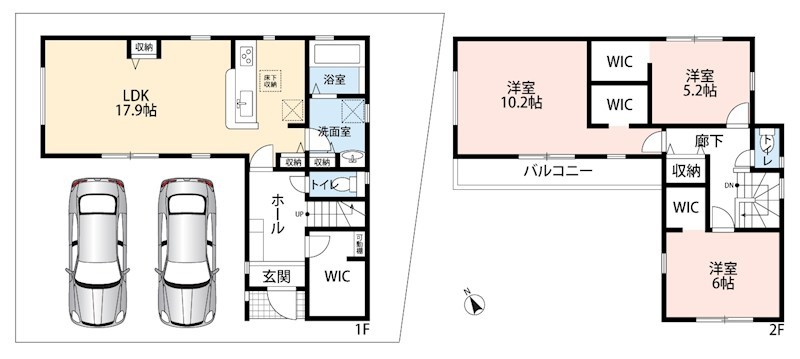 栗東市上鈎　第4期　2号地 間取図・土地図
