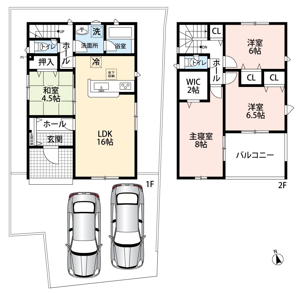 東近江市妙法寺町　第4期　1号地 間取図・土地図