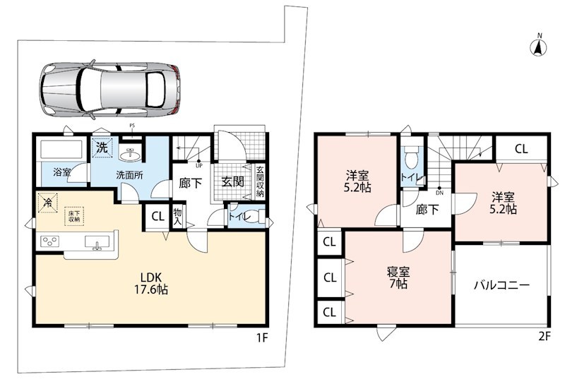 池田市井口堂　第2期　6号地   間取図・土地図