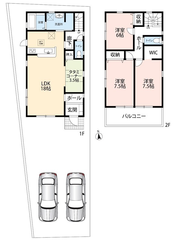 姫路市田寺　第5期　1号地 間取図・土地図