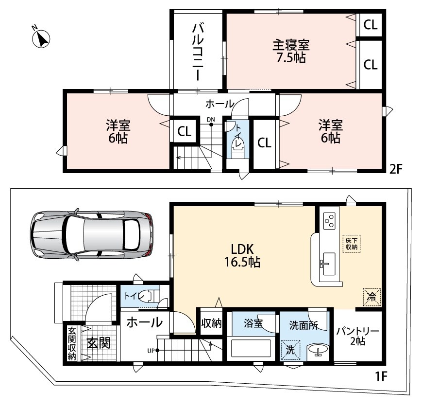 草津市上笠　第9期 間取図・土地図