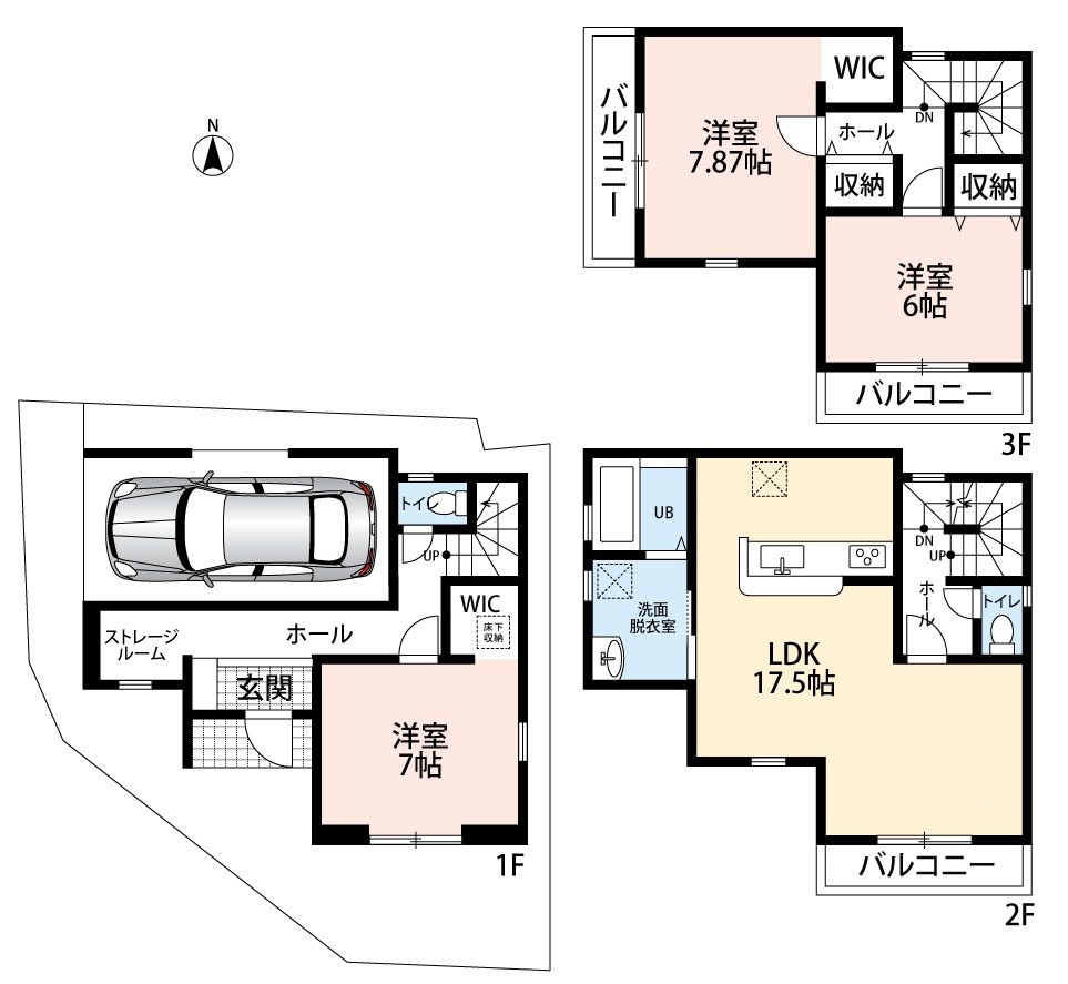 松原市天美東　第3期　1号地 間取図・土地図