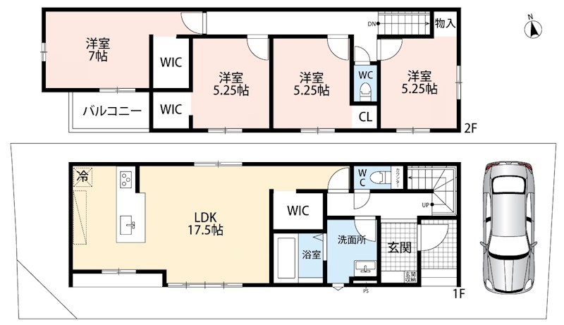 枚方市藤阪元町　第1期　 間取図・土地図