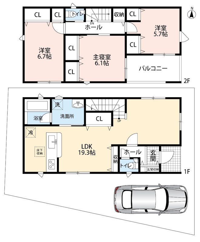 松原市北新町　第7期　3号地  間取図・土地図