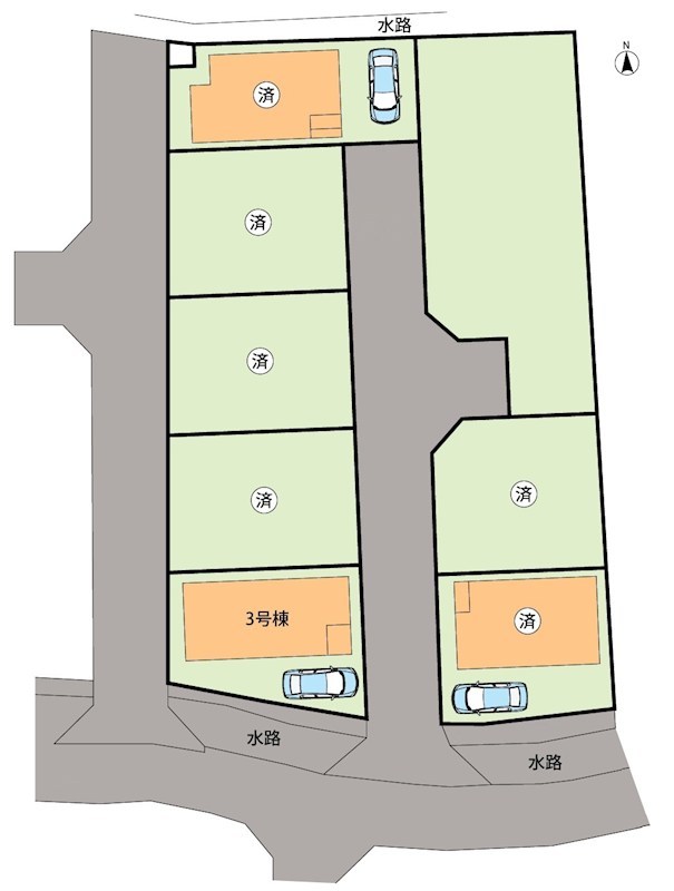 松原市北新町　第7期　3号地  区画図