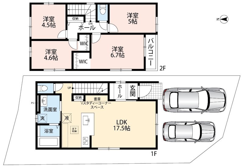 豊中市清風荘　第1期　1号地 間取図・土地図