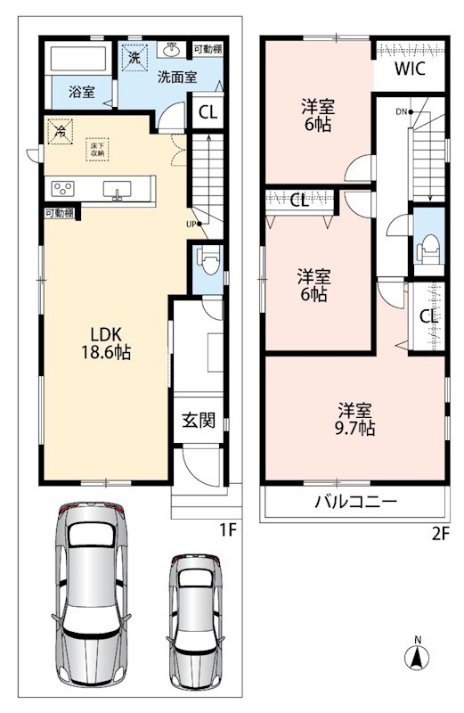 京都市伏見区久我森の宮町　第1期　2号地 間取図・土地図