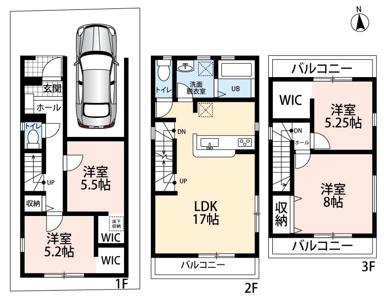 門真市上野口町　第3期　1号地 間取図・土地図
