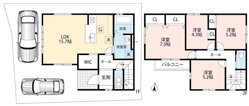 亀岡市下矢田町　第1期 間取図・土地図