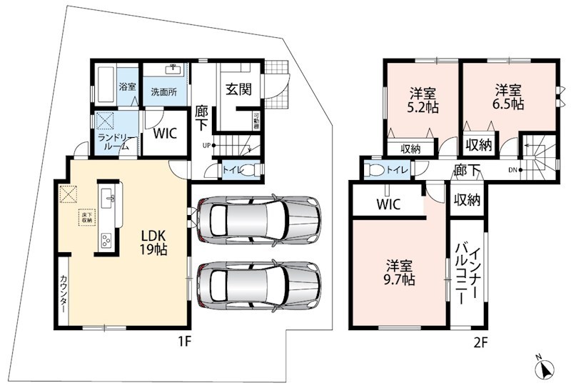 大津市堅田　第3期　4号地 間取図・土地図