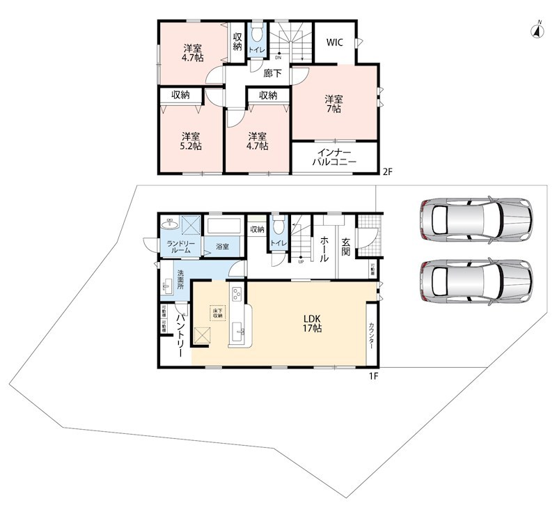 湖南市三雲　第2期　1号地 間取図・土地図