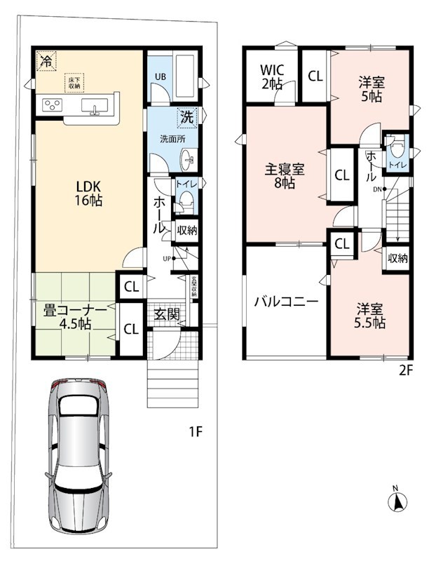 枚方市長尾峠町　第3期　6号地 間取図・土地図