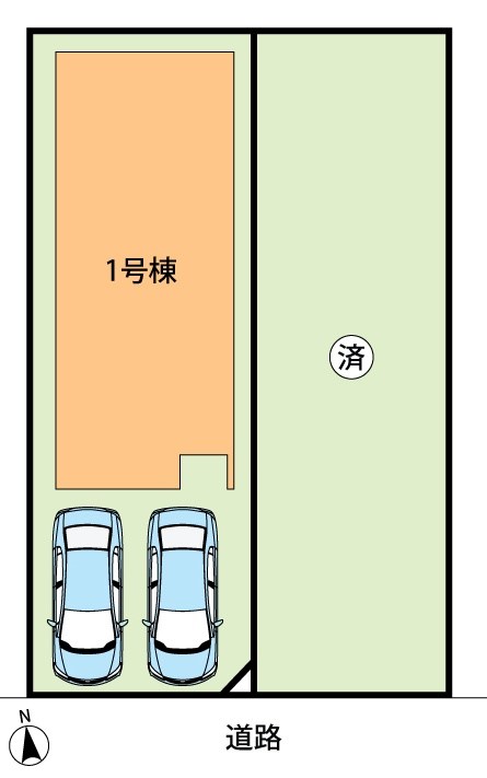 草津市南笠東　第1期　1号地 区画図