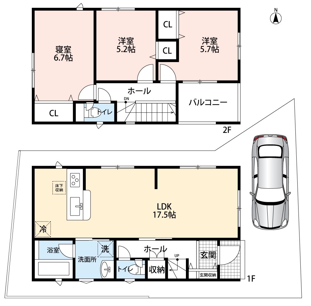 枚方市片鉾本町　第2期　 間取図・土地図