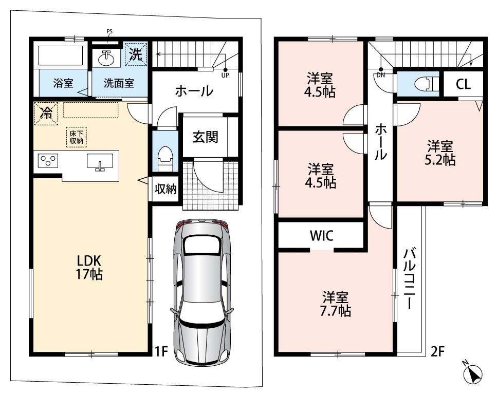 八尾市南本町　第1期　 間取図・土地図
