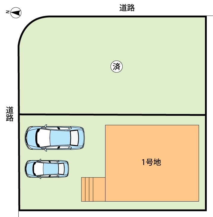京都市西京区大原野上里男鹿町　第2期　1号地 区画図