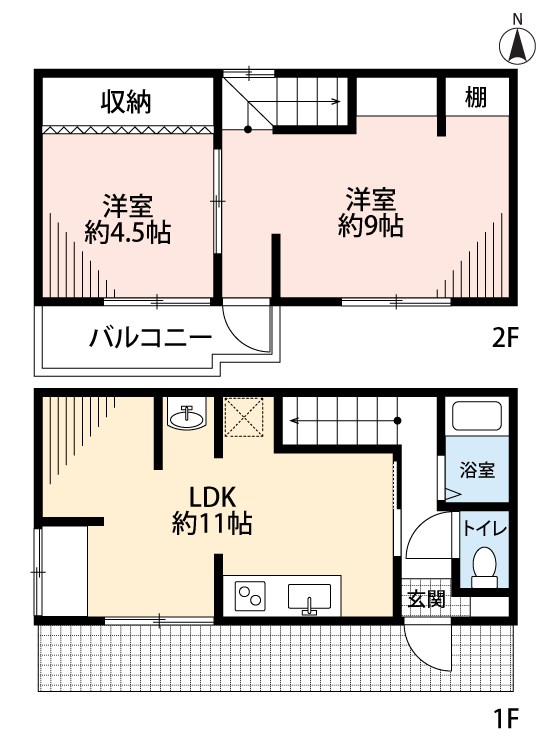 枚方市田口 間取図・土地図
