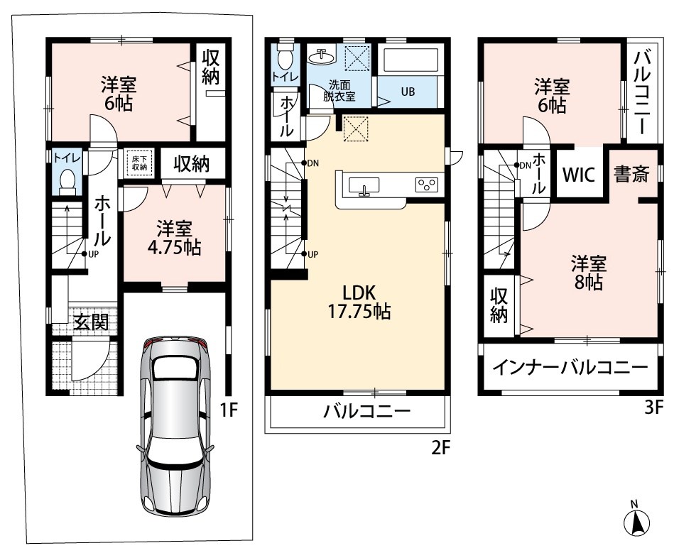八尾市東本町　 間取図・土地図